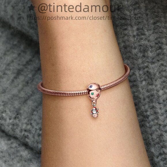 Pandora Two-tone Santa Claus in Hot Air Balloon Charm|Pendant - Picture 2 of 2